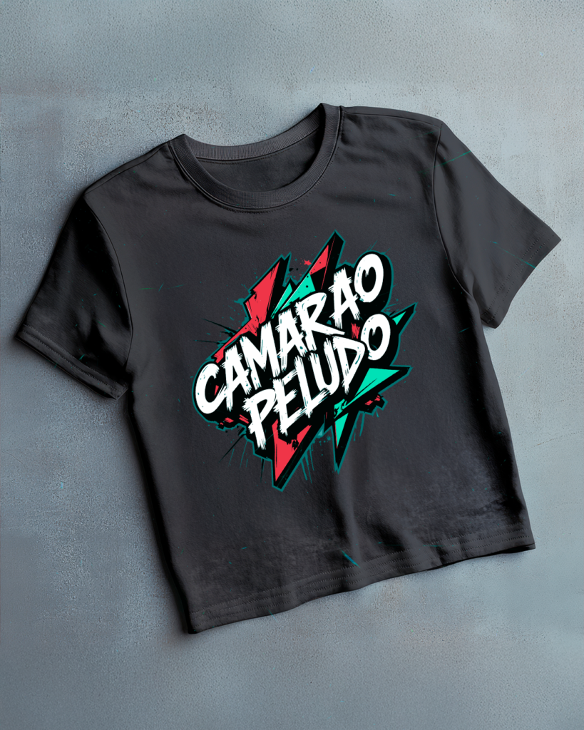 Estampa de camiseta com a logo de canal gamer.