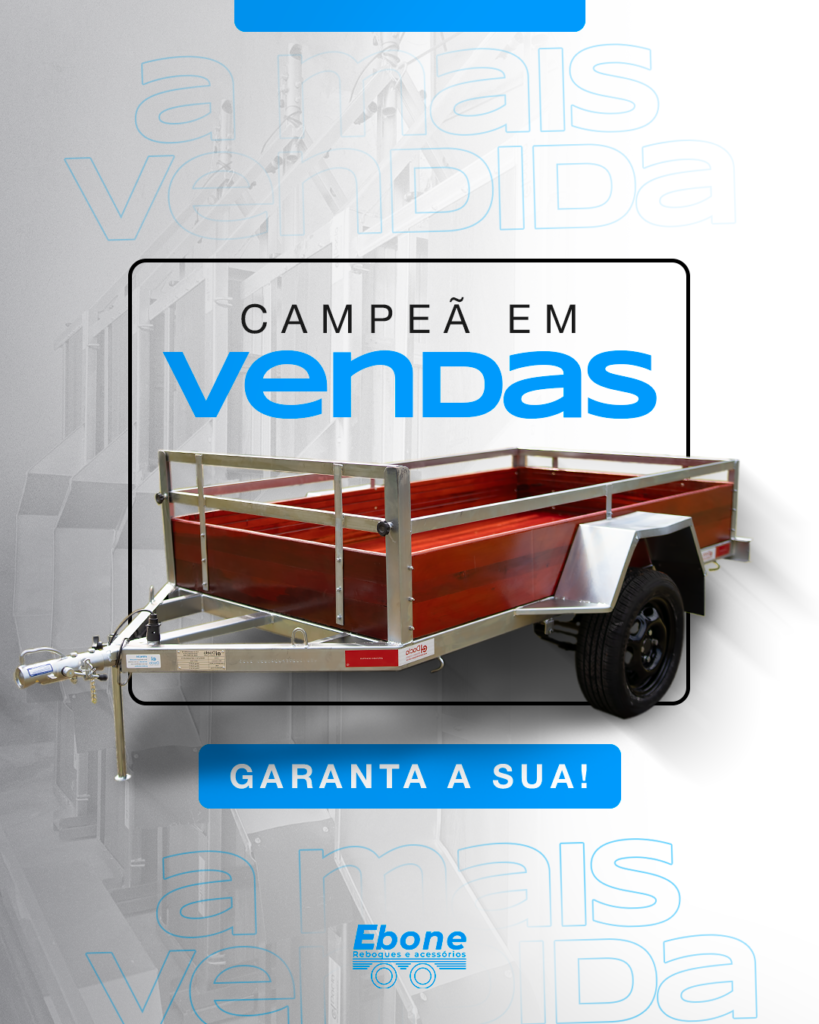 Design gráfico para Instagram de empresa de engates e reboques.