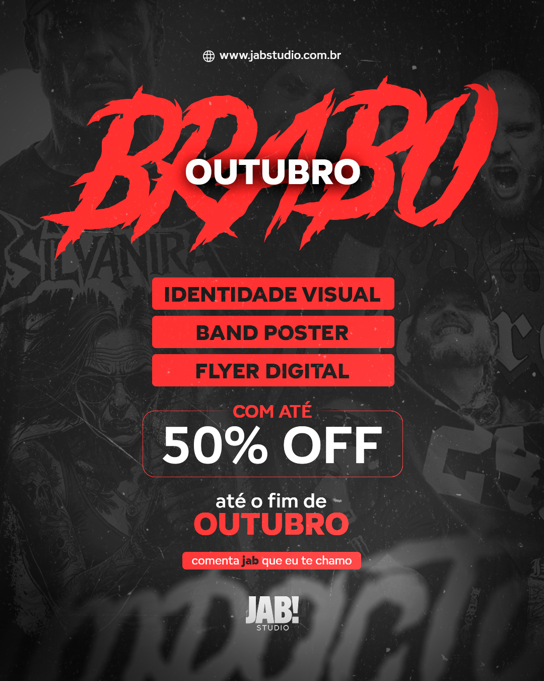 Criativo promocional do OUTUBRO BRABO.