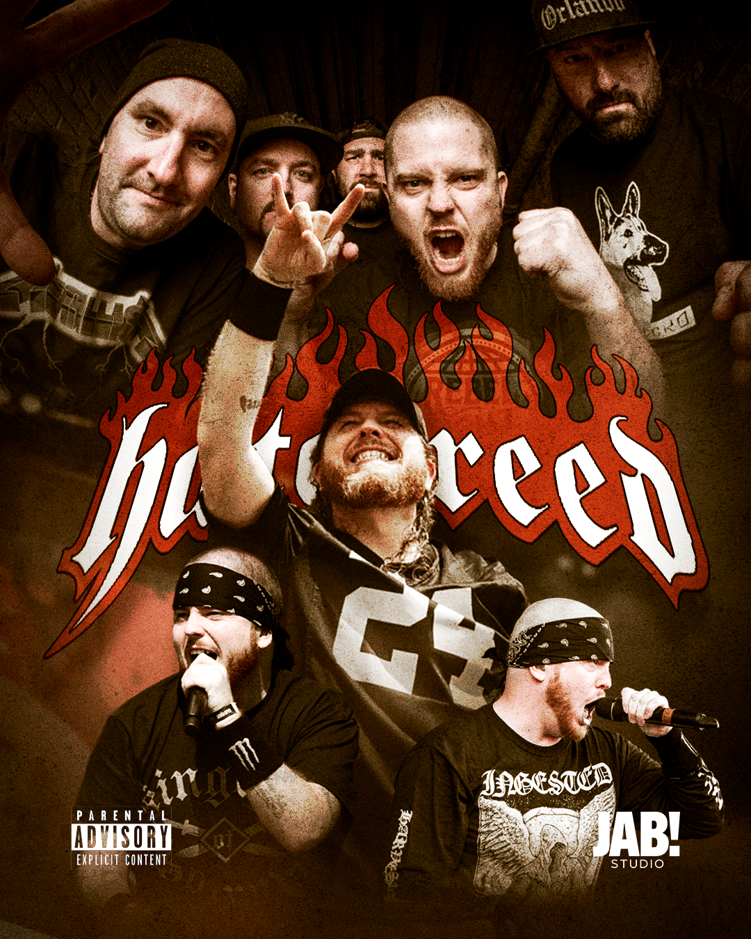 Band poster do Hatebreed feito pela JAB! Studio.