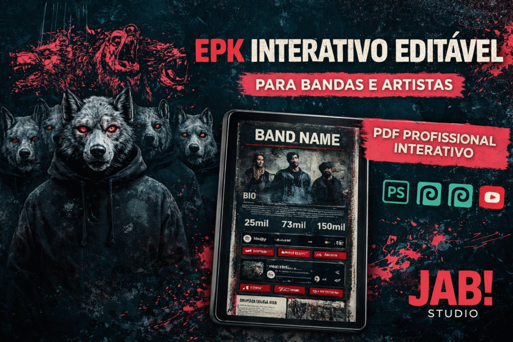 Capa do produto EPK Interativo para bandasda JAB! Studio.